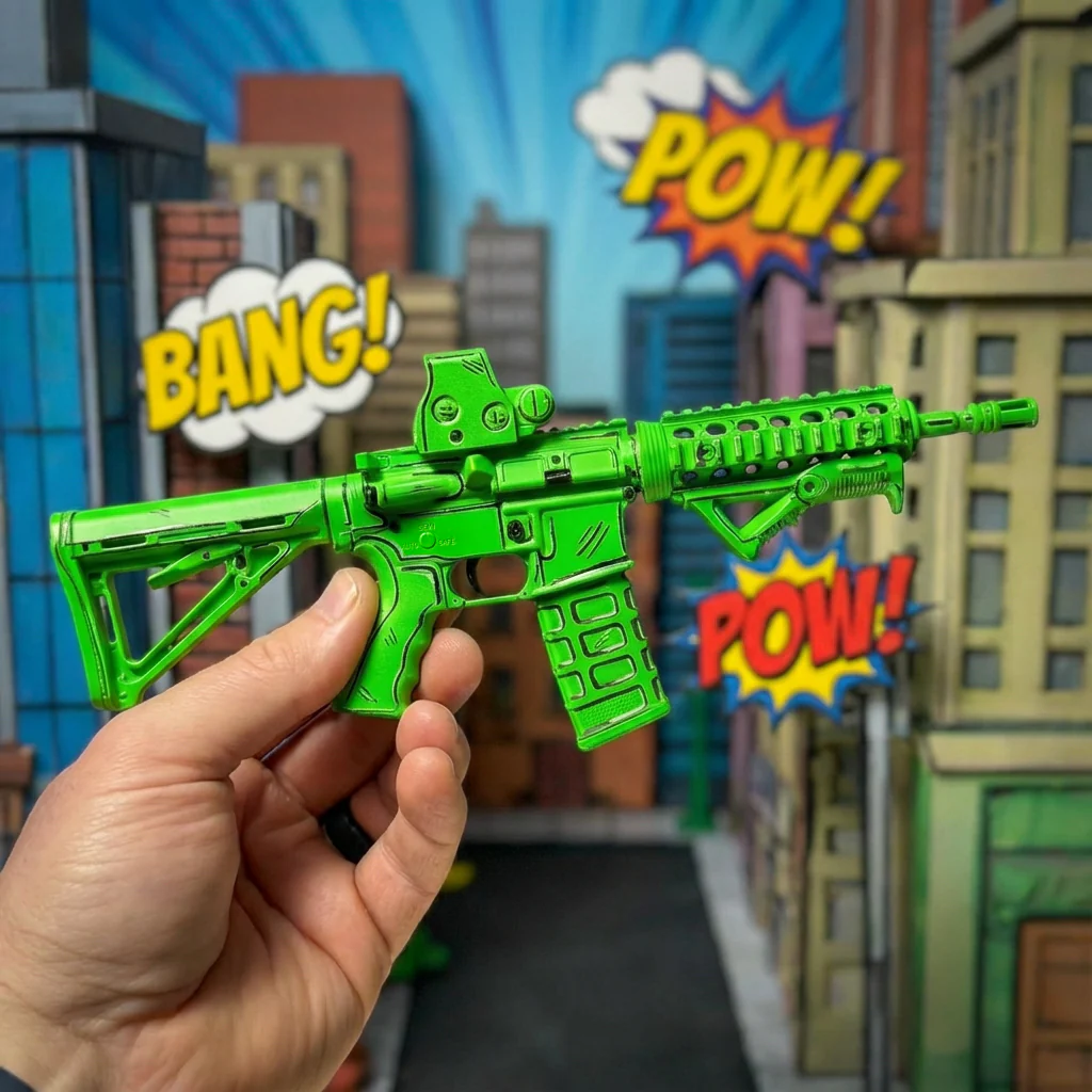 Limited Edition Green Cel-Shaded AR15 Model - Image 4